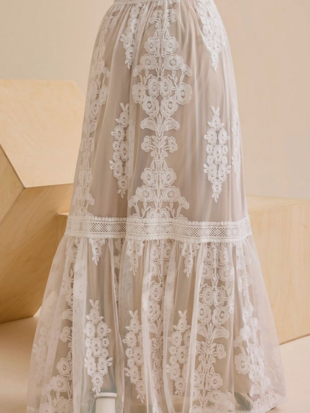 Floral Embroidered Maxi Skirt & Top XL NWT - Picture 4 of 10